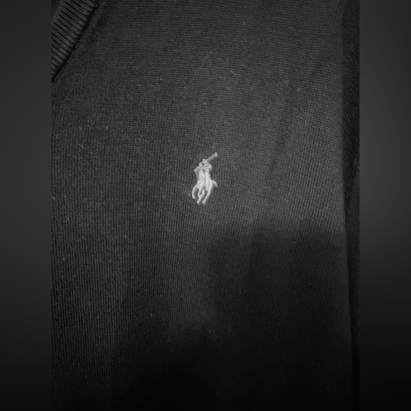 Polo by Ralph Lauren Black V-Neck Sweater - Picture 3 of 8